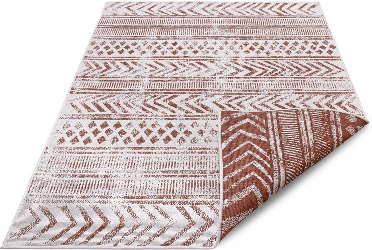 Koberec rudý oboustranný, plochý, 160 x 230 cm