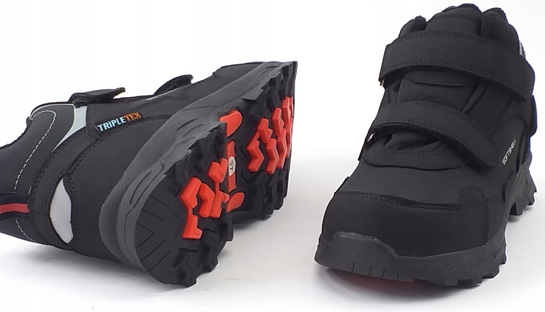 AMERICAN SOFTSHELL BUTY TRAPERY ŚNIEGOWCE RZEPY 38 Oryginalne opakowanie producenta pudełko