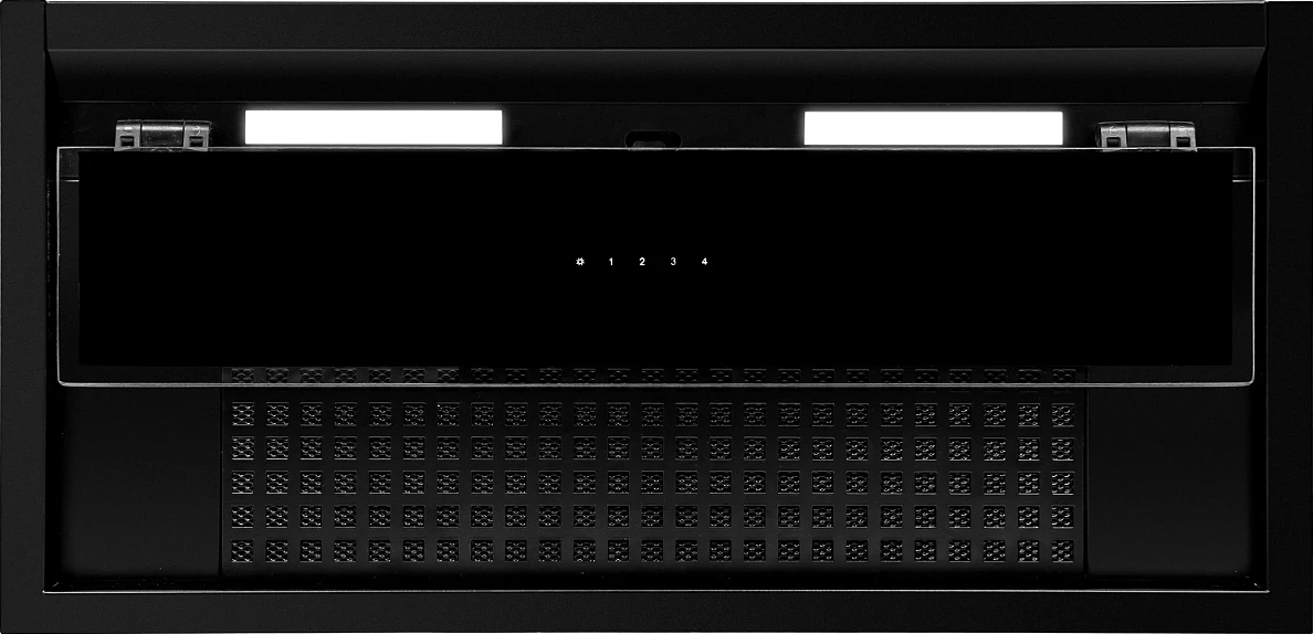 Okap Kernau KBH2160B kuchenny do zabudowy Czarne szkło Panel Led Pilot