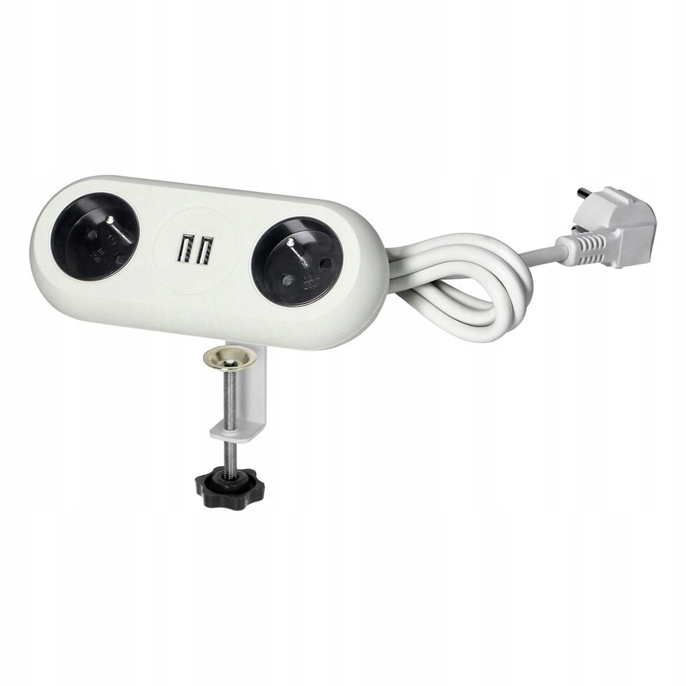 Stolní zásuvka 2x250V, 2xUSB OR-AE-13197/W