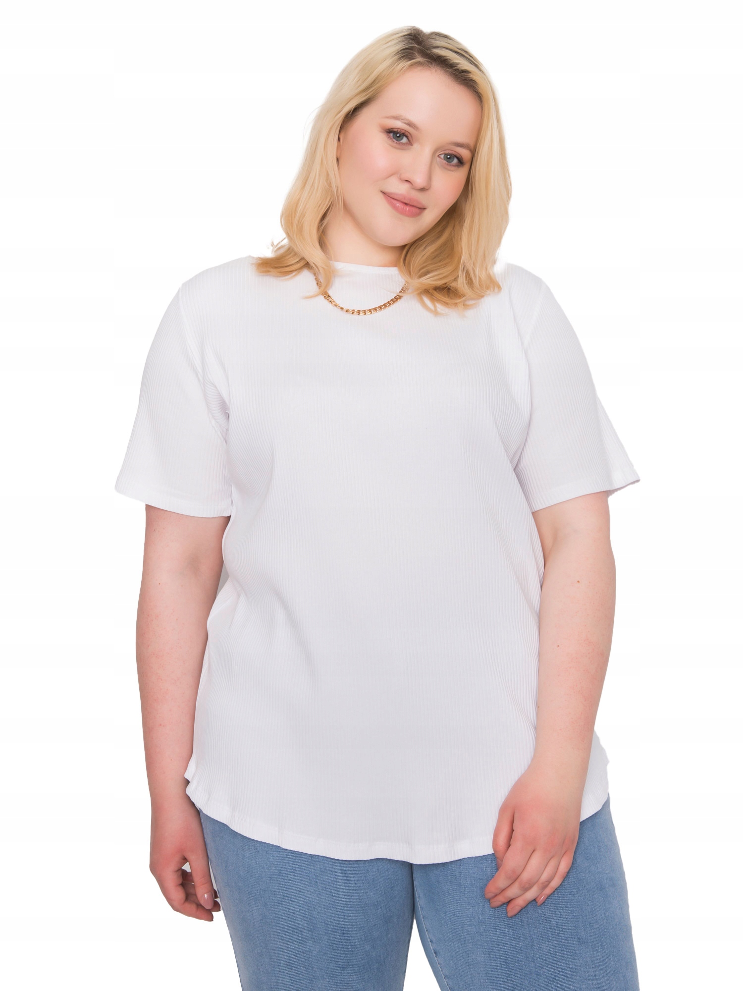 

Gładka Bluzka Bluzeczka Damska Plus Size - XL