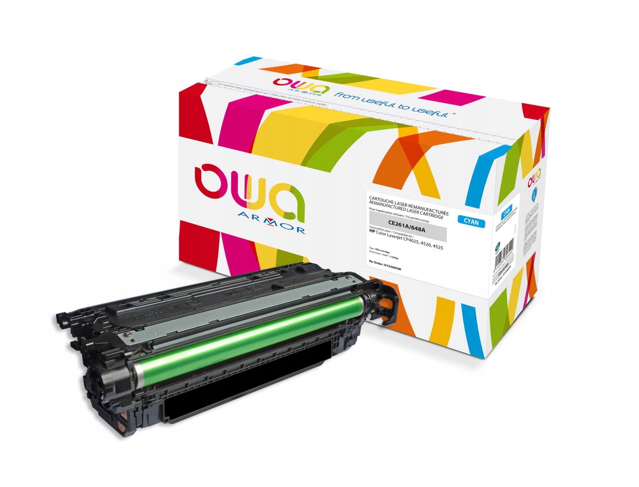 Owa Armor toner kompatibilní s Hp CE261A, 11000st, modrá cyan