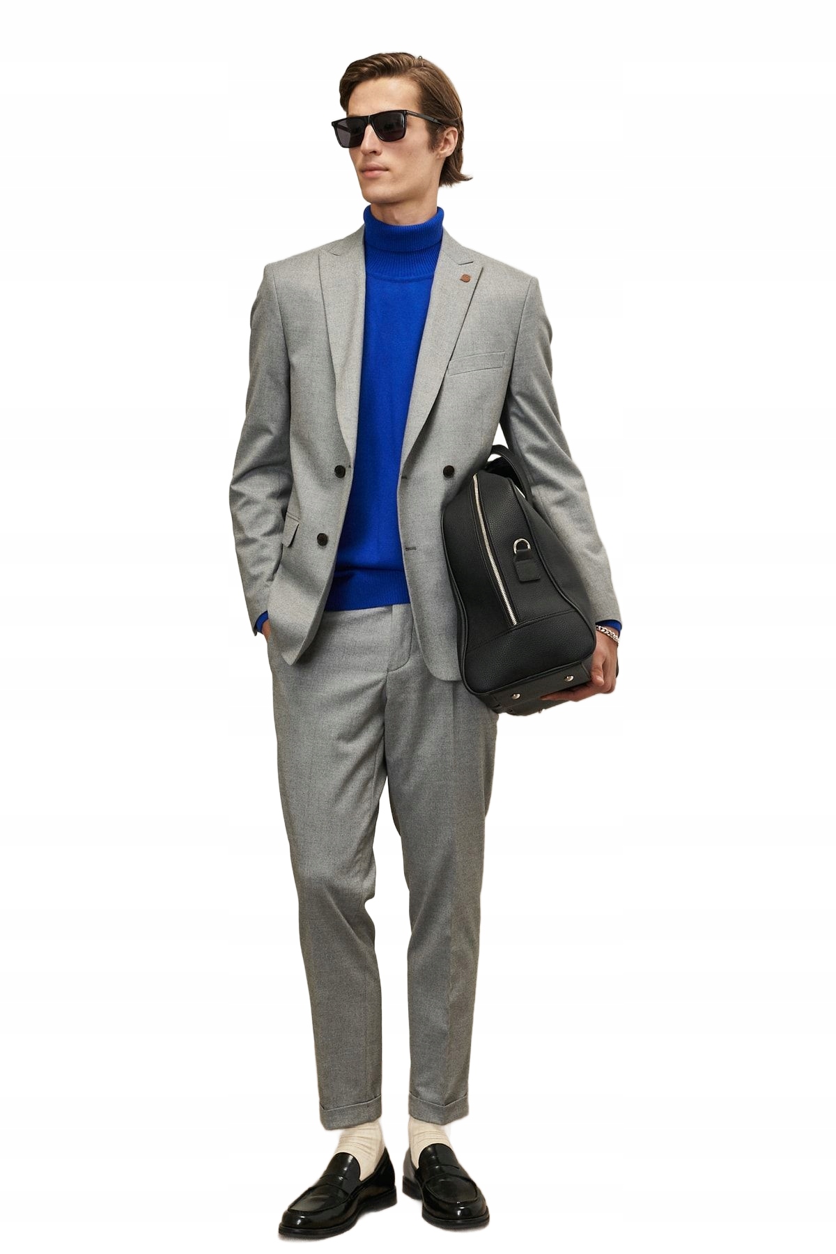 Altinyildiz Classics Šedý Pánský Oblek Slim Dvouřadý Elegantní 48 5DA