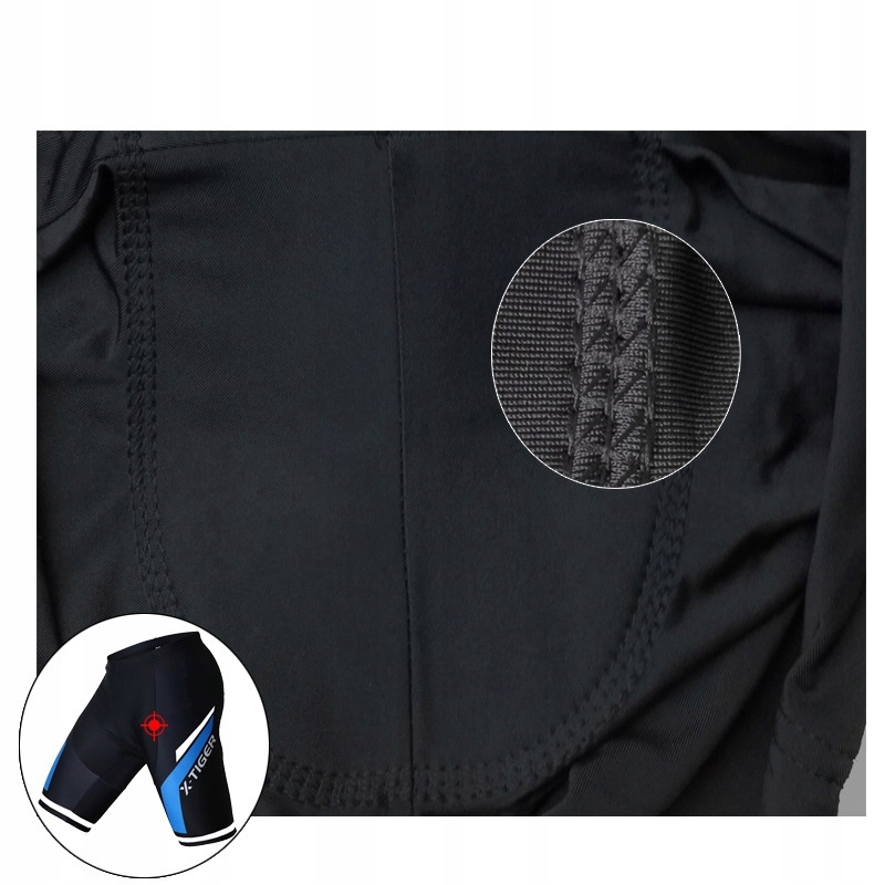 Spodenki Do Jazdy Na Rowerze Męskie Żelowe Szorty Oddychające Termo Pro 4xl Rozmiar 4XL