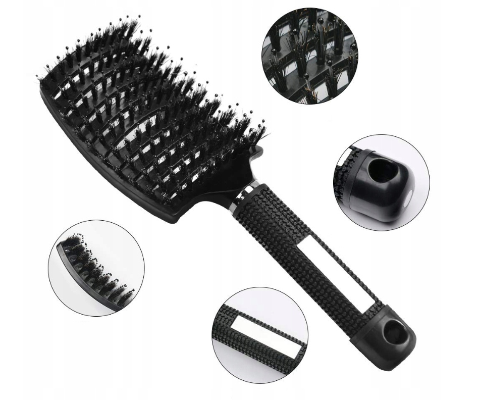 SZCZOTKA DO WŁOSÓW Z WŁOSIEM Z DZIKA MASUJĄCA PROFILOWANA BRUSH