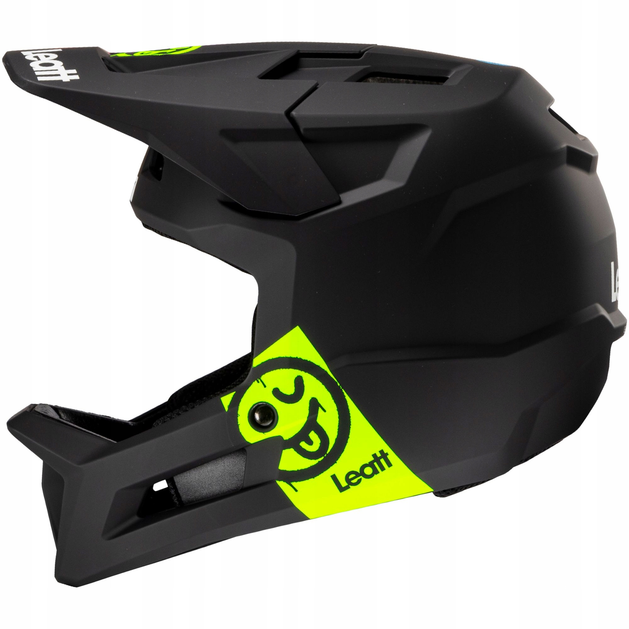 Młodzieżowy Kask Rowerowy Fullface Leatt Mtb Gravity 1.0 Black Junior Xs