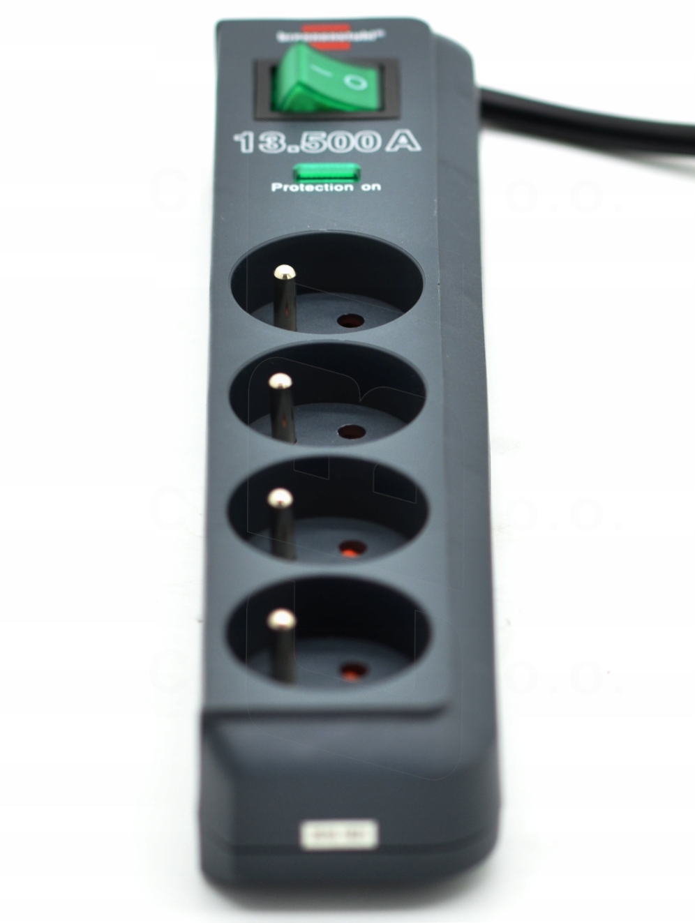 LISTWA ELEKTRYCZNA PRZECIWPRZEPIĘCIOWA 13.500A PRZEDŁUŻACZ 4 GNIAZDOWY Długość kabla 1.5 m