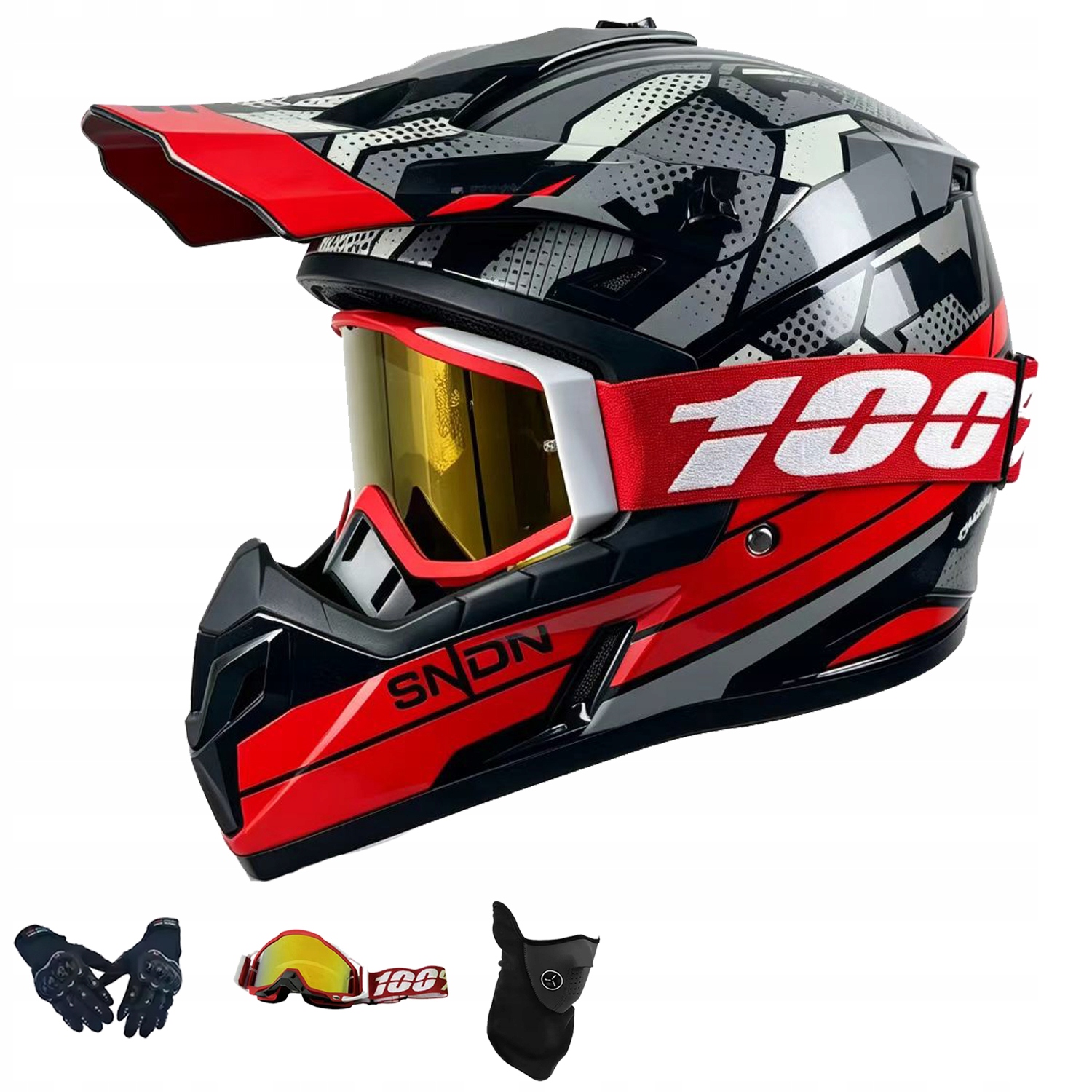 Helma Na Elektrickou Koloběžku Cross Enduro Quad Bmx Helma Brýle Rukavicexl