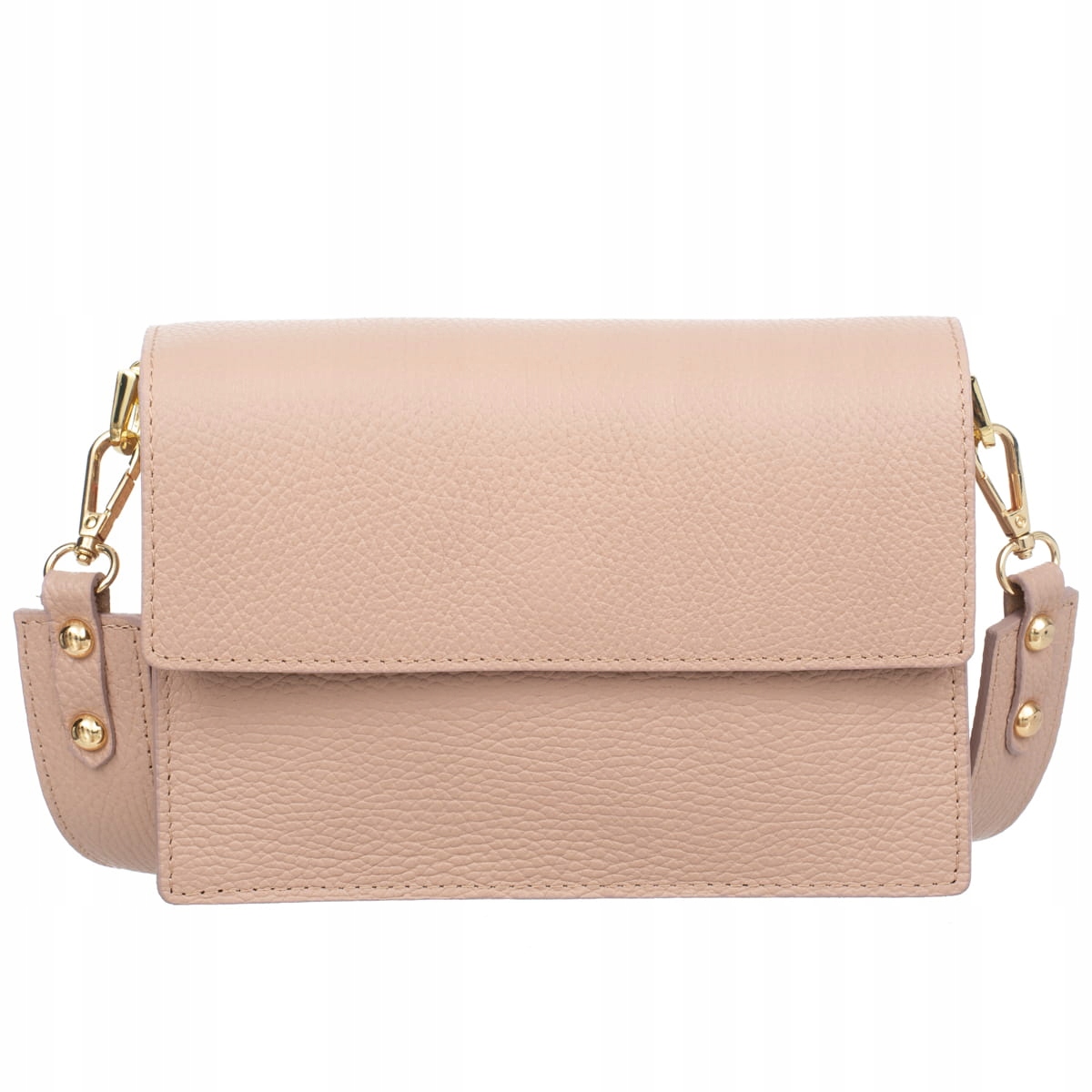 Malá kožená kabelka Vezze Frena Pudrová