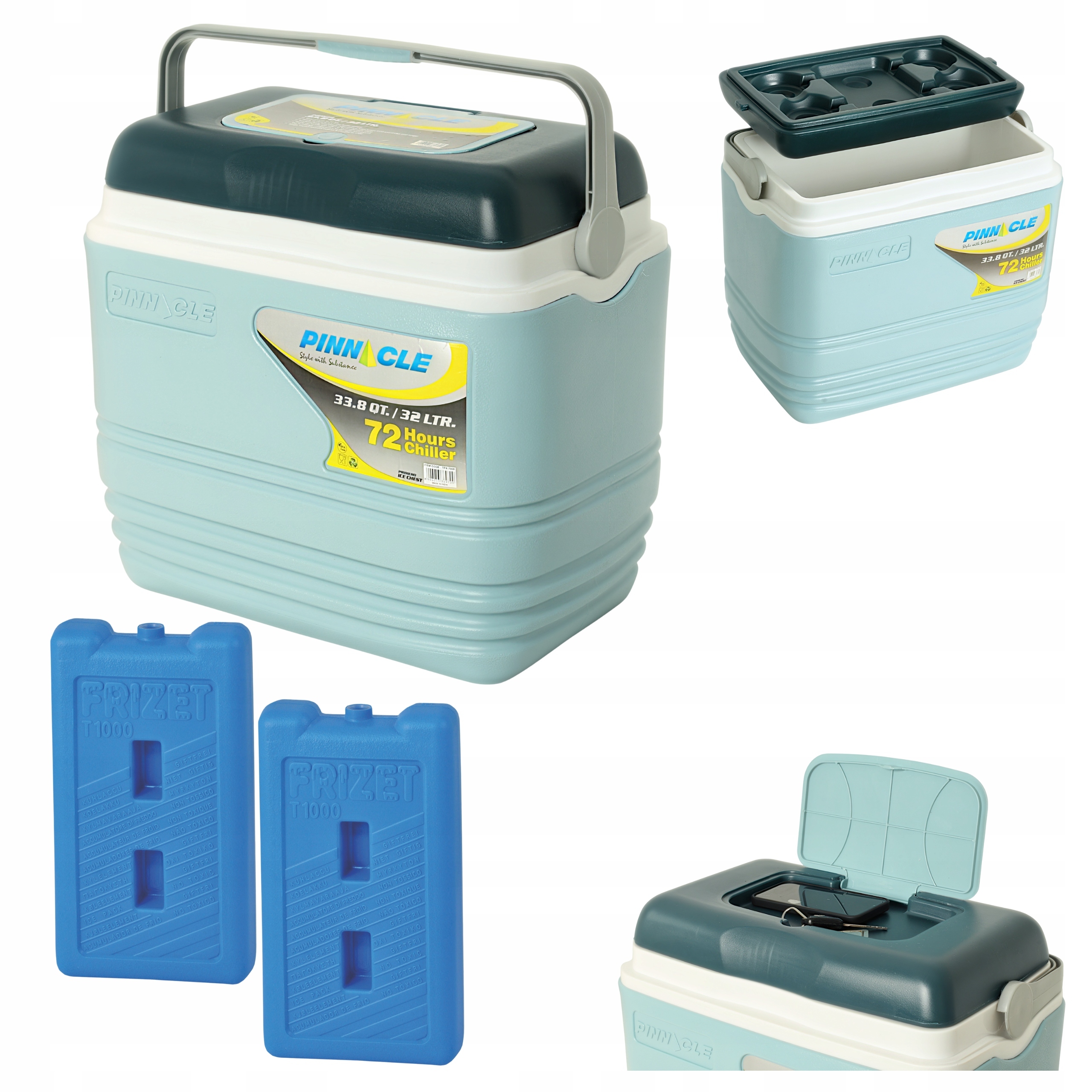 Turistická lednička na náplně Pinnacle TPX7000 32L Modrá 2 náplně 1L