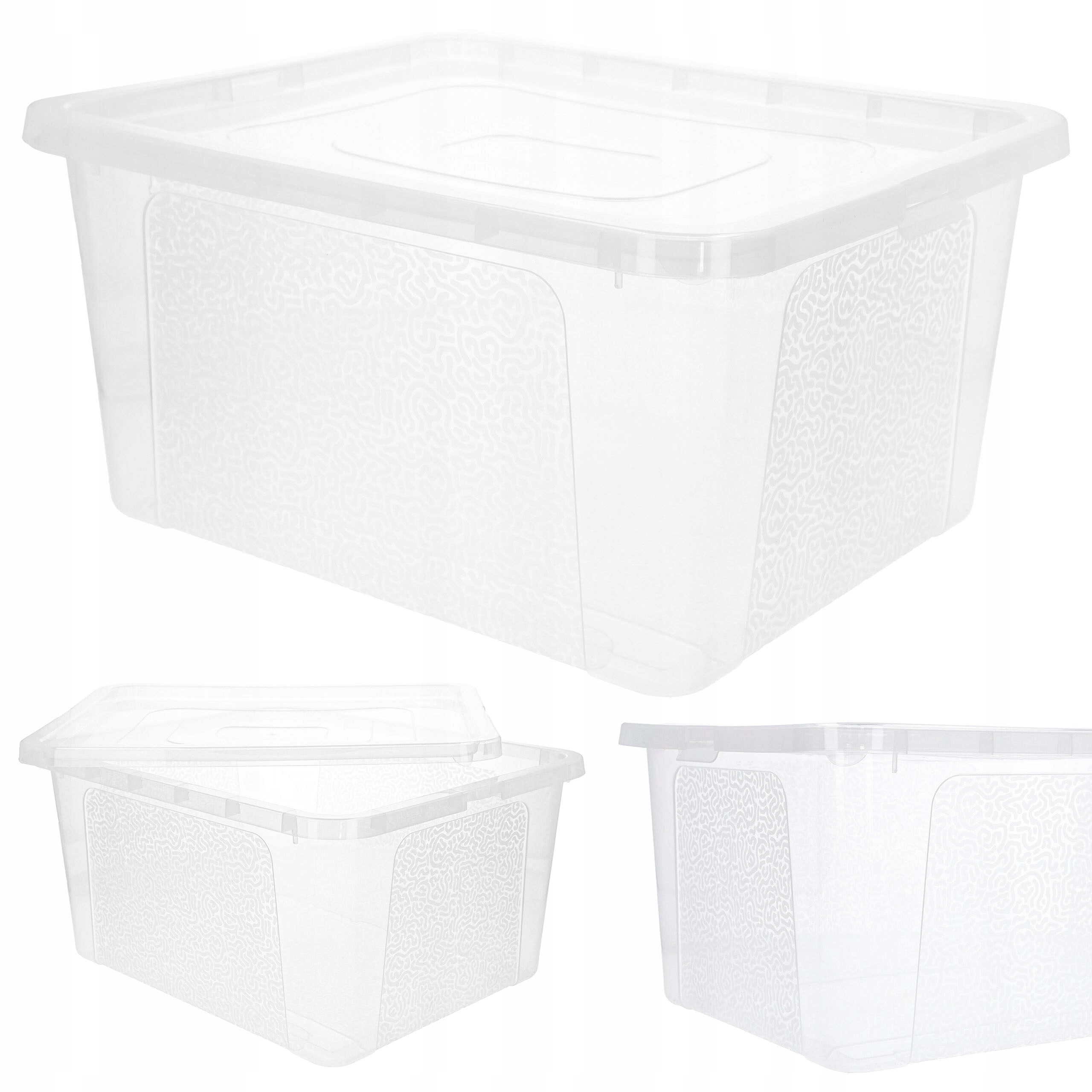 Pojemnik plastikowy duży pokrywą pudło na zabawki 20l pojemniki plastikowe Marka inny