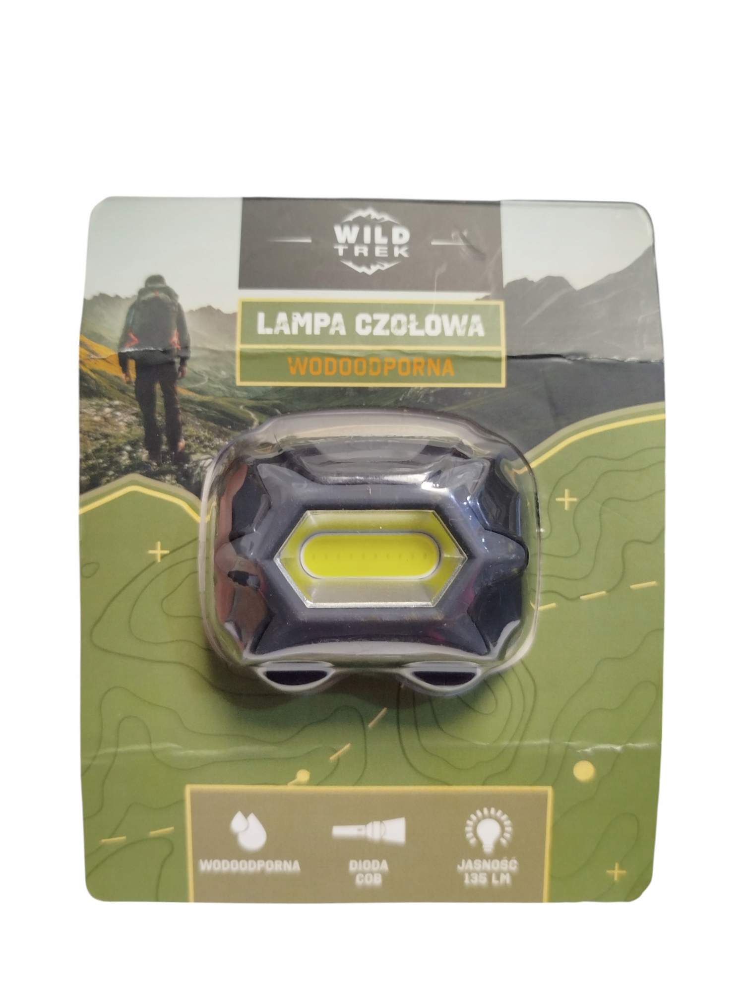 Lampa czołowa wodoodporna Wild Trek jasność 135 LM