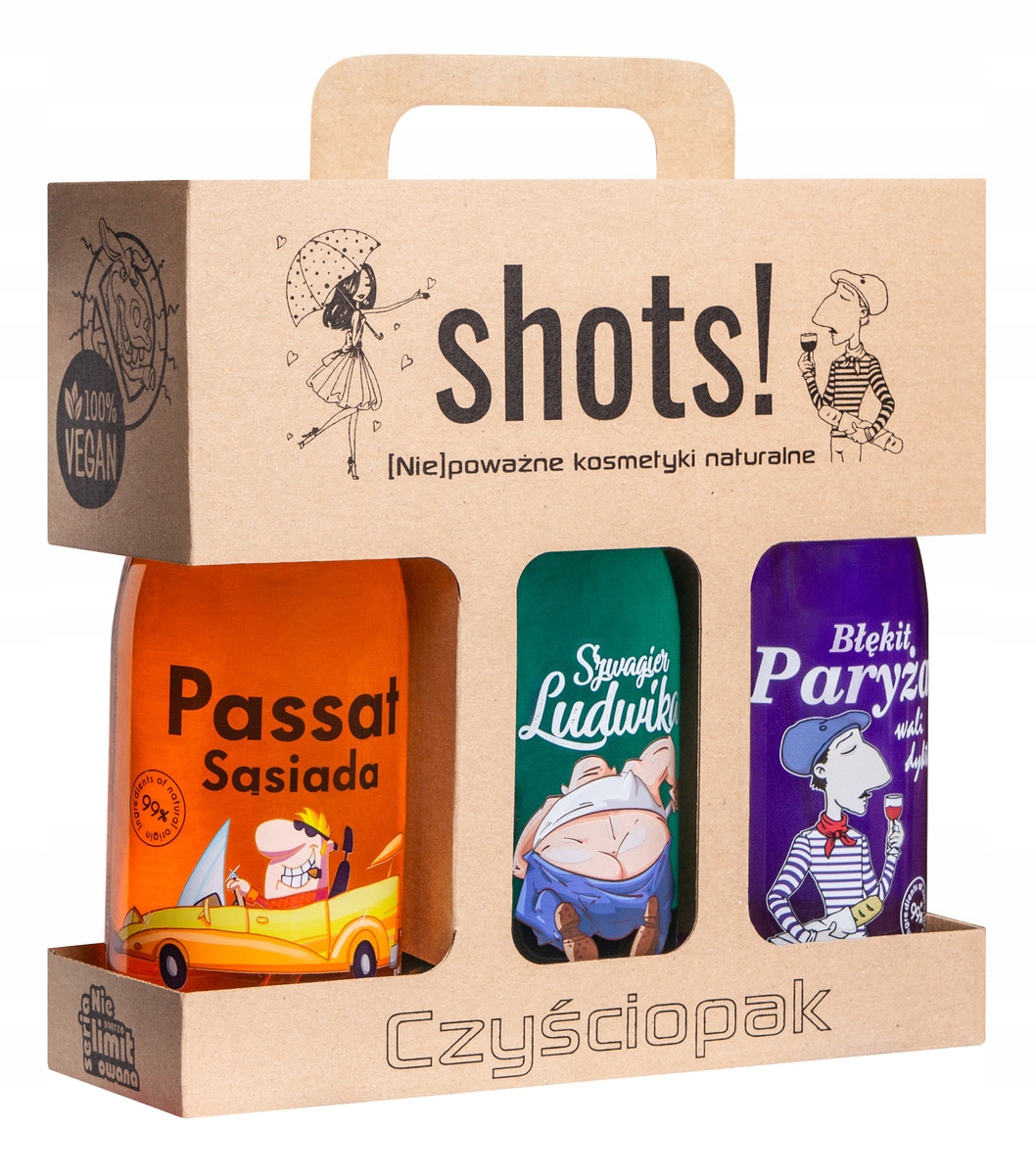 Laq Shots! Dárková sada Čistič pánských mycích gelů
