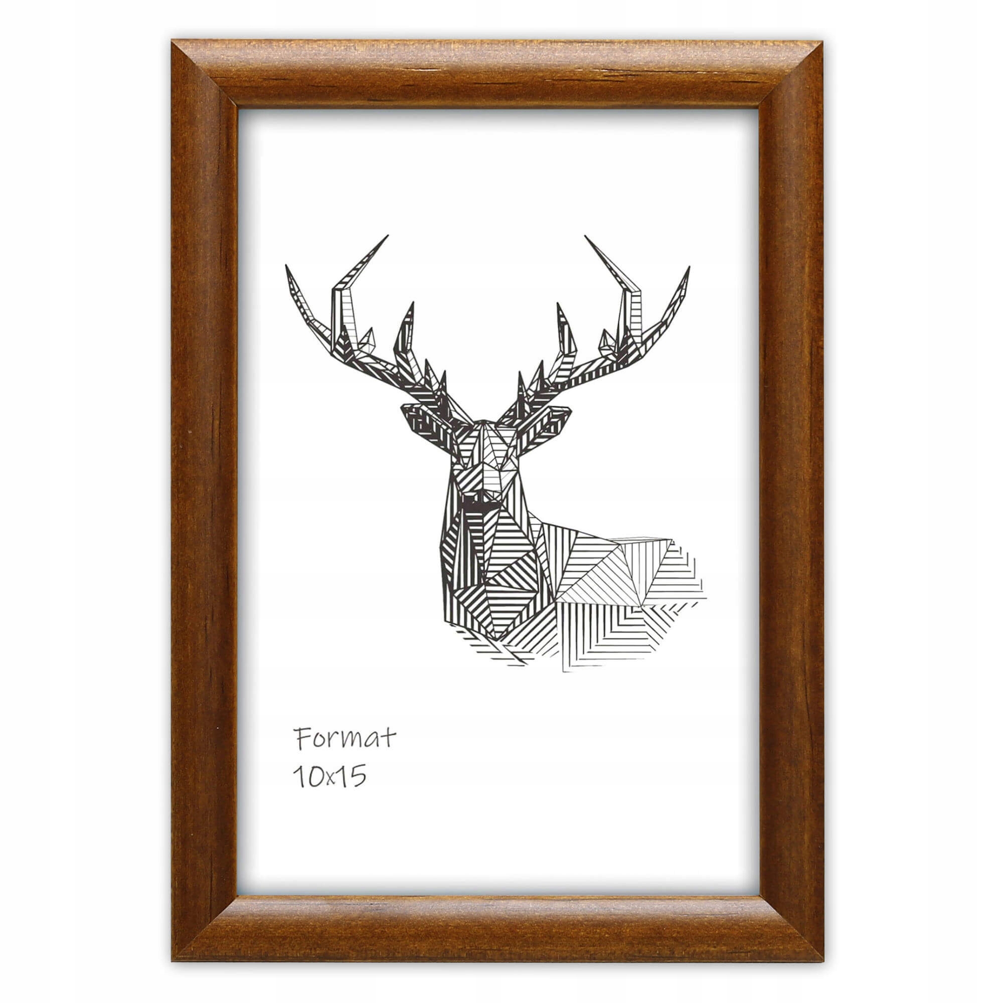 

Ramka na Zdjęcia Drewniana Prosta Brązowa 10x15