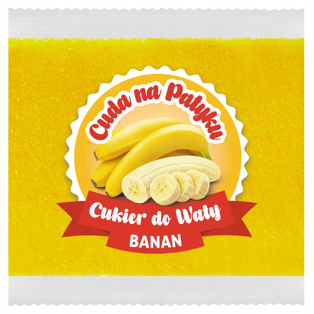 

Cukier do waty cukrowej kolorowy 100 g Bananowy