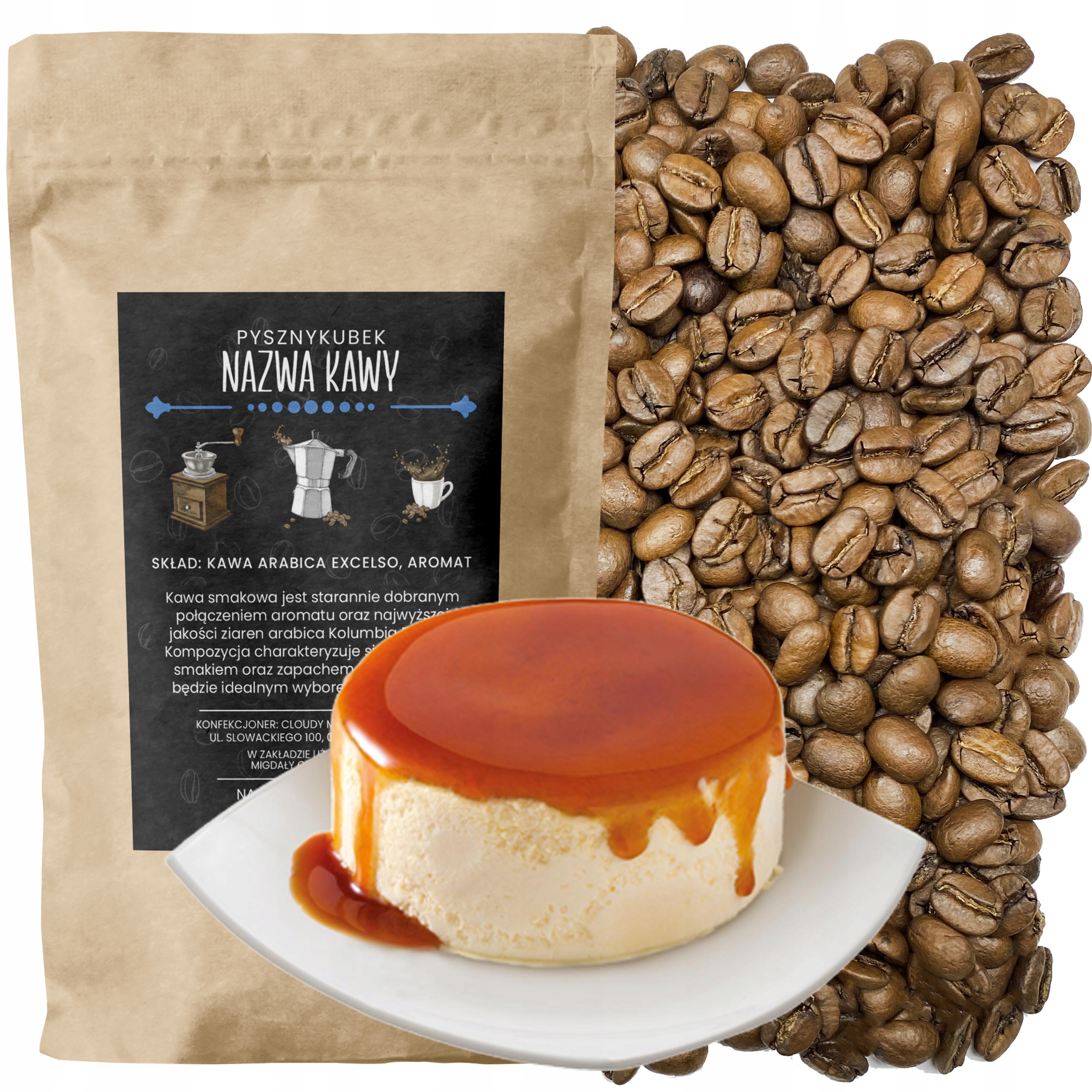 Kawa smakowa Krem Brulee 1000G 1KG arabica bardzo dobra