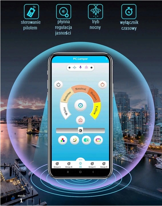 LAMPA SUFITOWA 41W ŻYRANDOL LED PILOT+APP KONTROLA Kod producenta 30839704