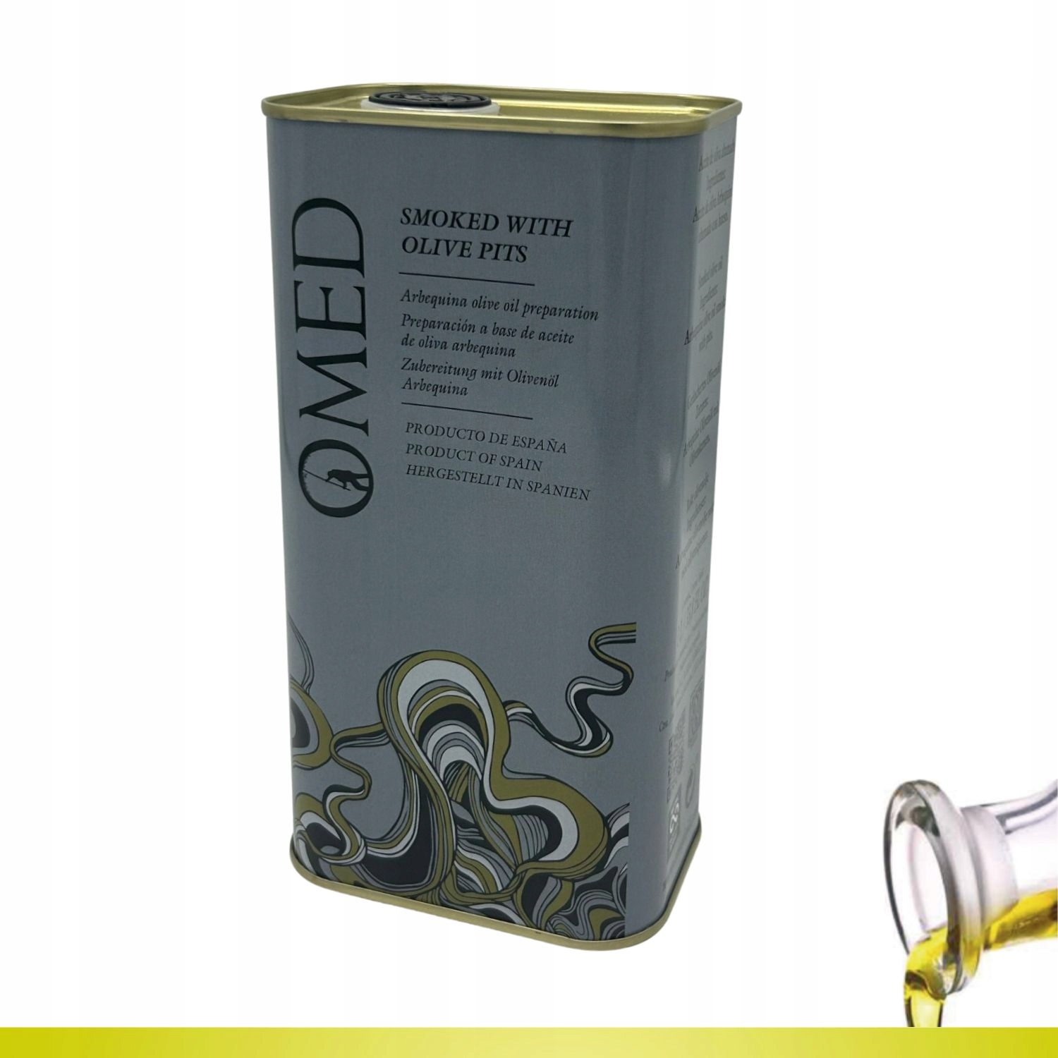 Oliwa wędzona dymem z pestek oliwek O-Med Puszka 1000 ml