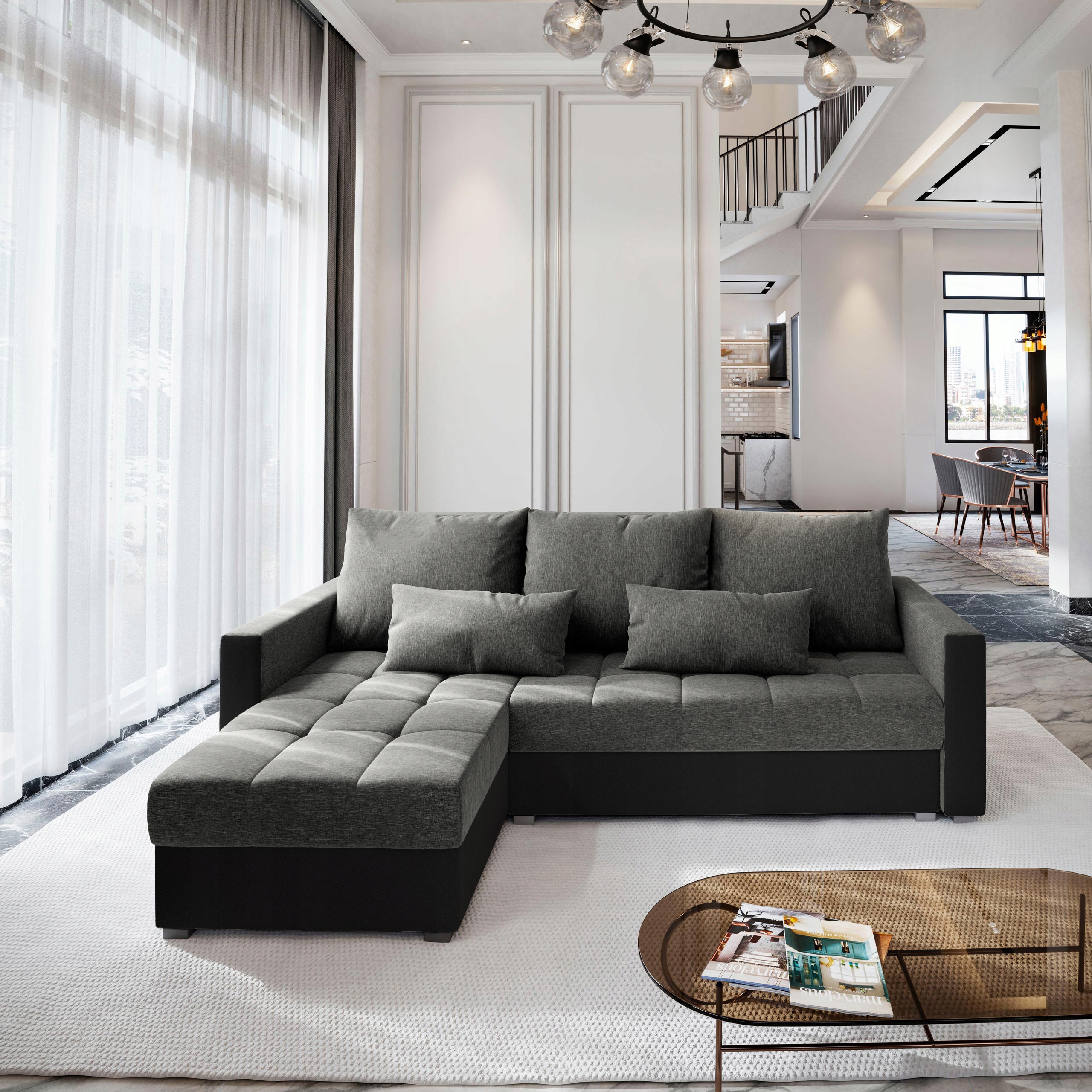 Rohová Sedací Souprava Limo s funkcí spaní do obývacího pokoje, rohová sedačka