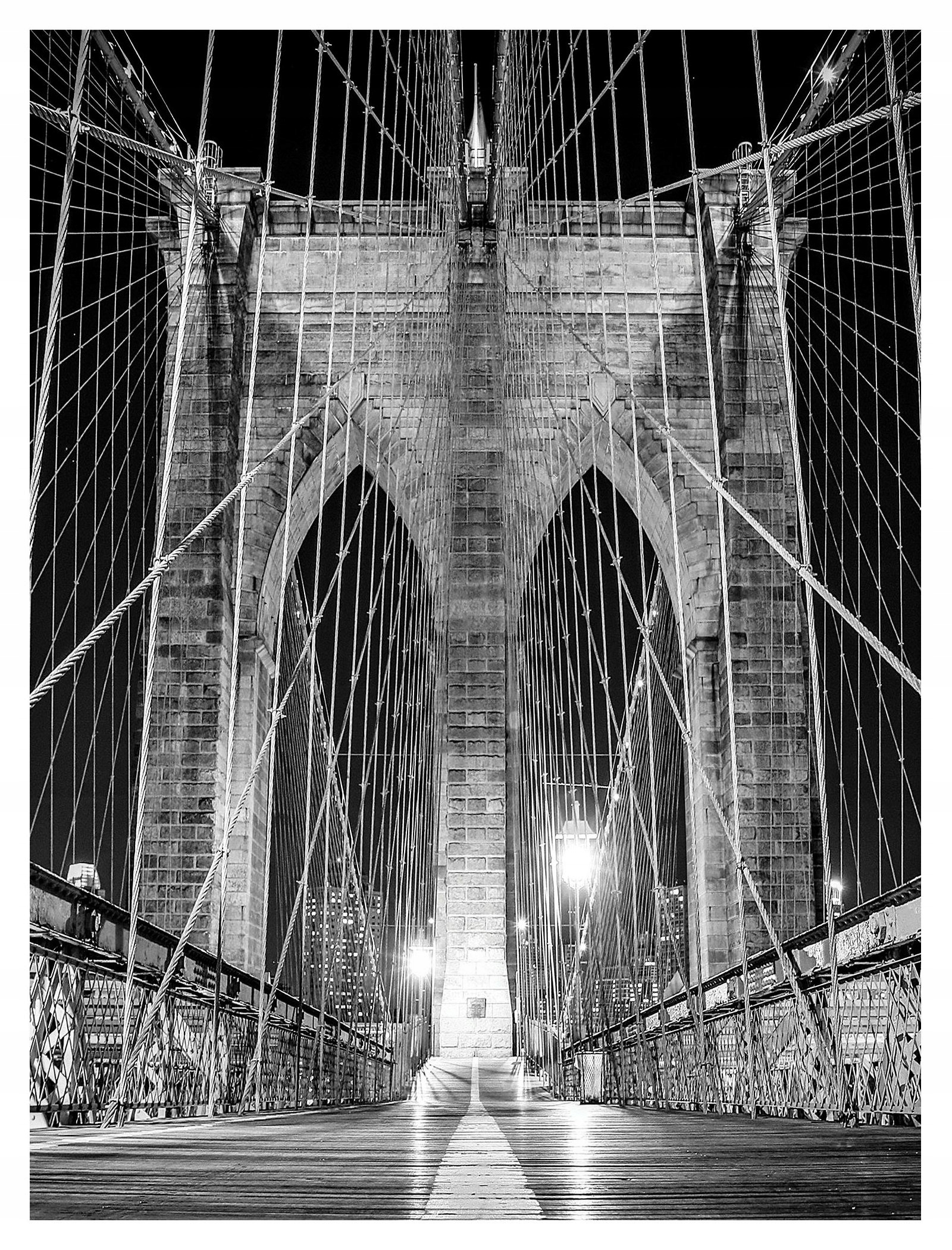 Fototapeta Brooklynský most v noci s vinylovým panoramatem 184x254 lepidlo