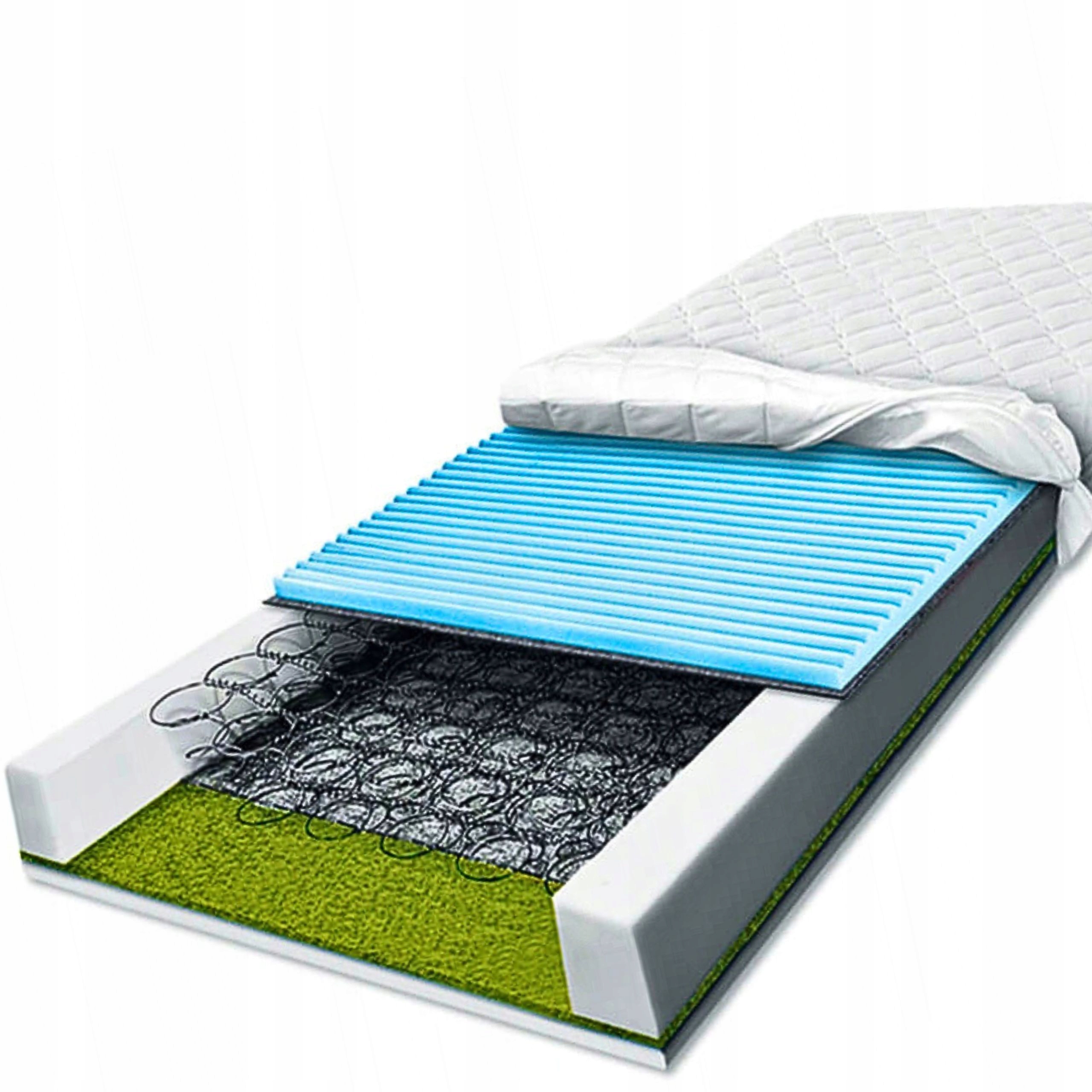 Matrac H3 90x170 pružinový bonell morská tráva vystužená penou 20 cm