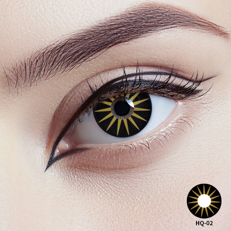 Kolorowe Soczewki FancyLook YellowBlack Sun