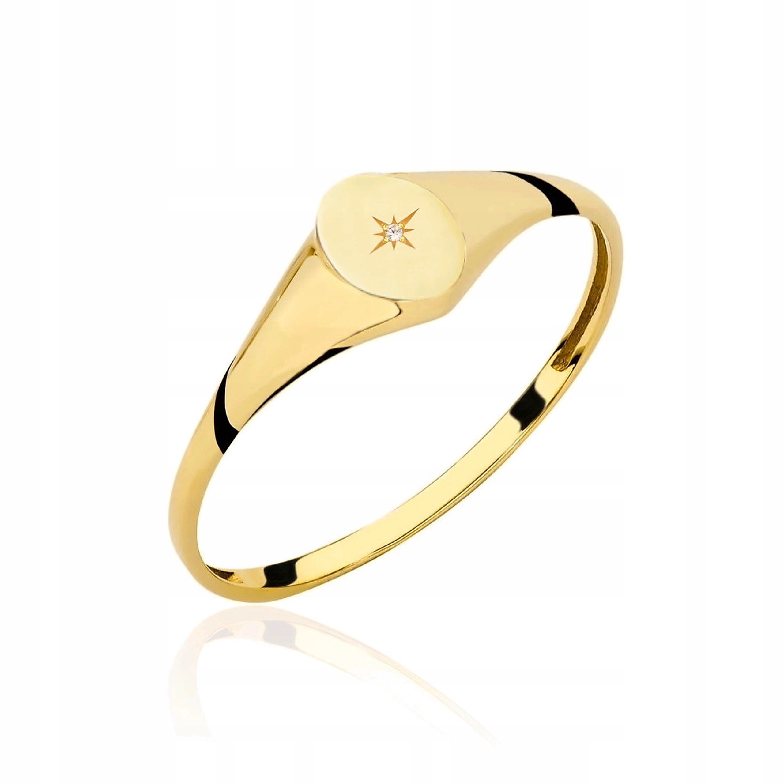 Prstýnek 585 Hvězda severu 12r s bílou Zirkonií 1.6g jako dárek