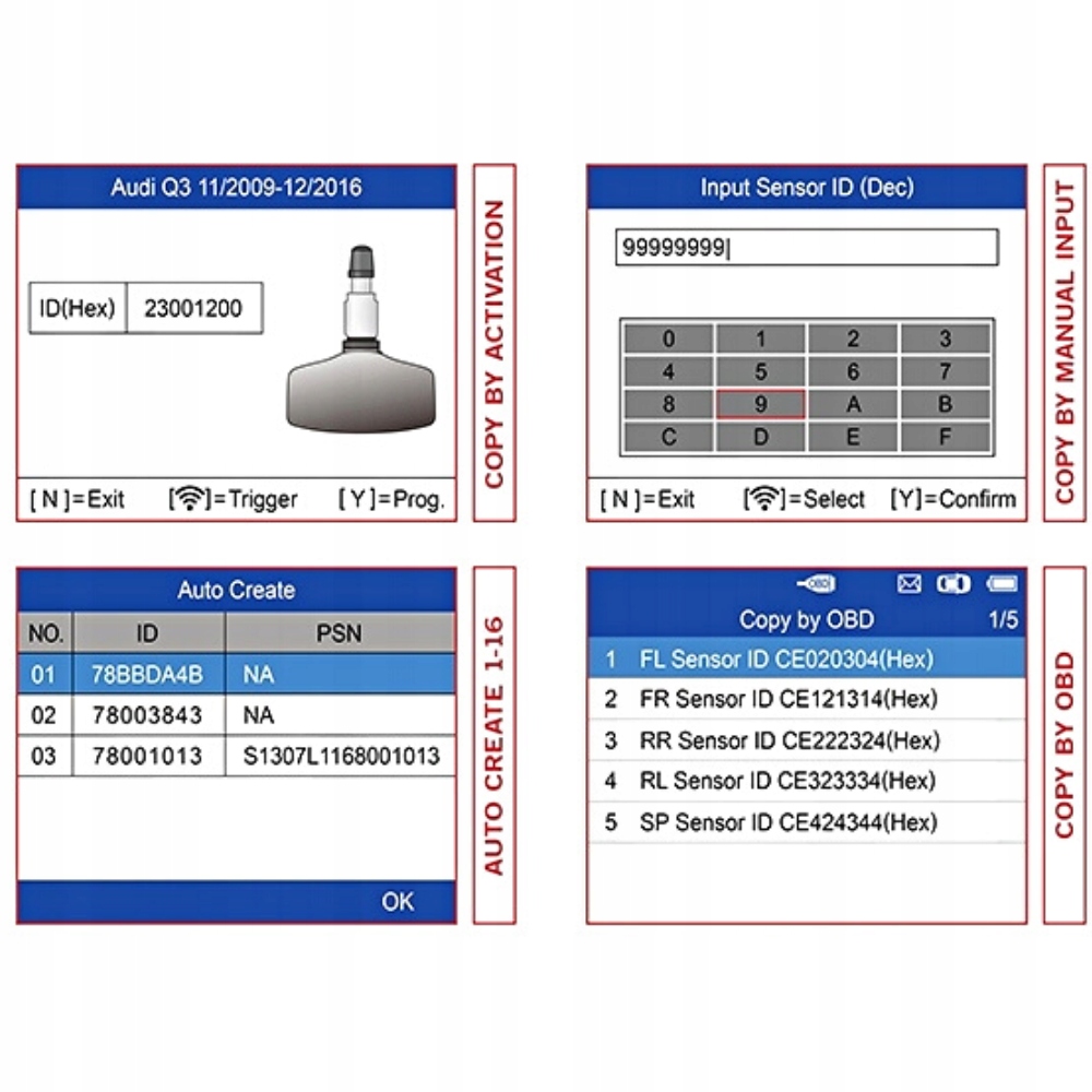 PROGRAMATOR ДАТЧИКОВ ДАВЛЕНИЯ ШИН KOL TPMS AUTEL TS508 USB WI-FI фото 12