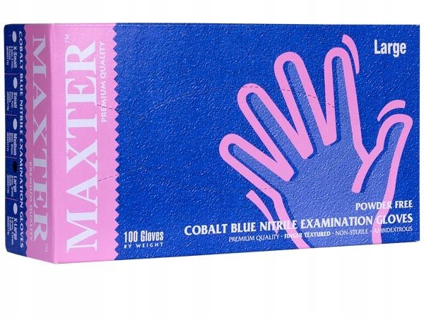 

Rękawice nitrylowe Maxter cobalt blue L a 100 szt.