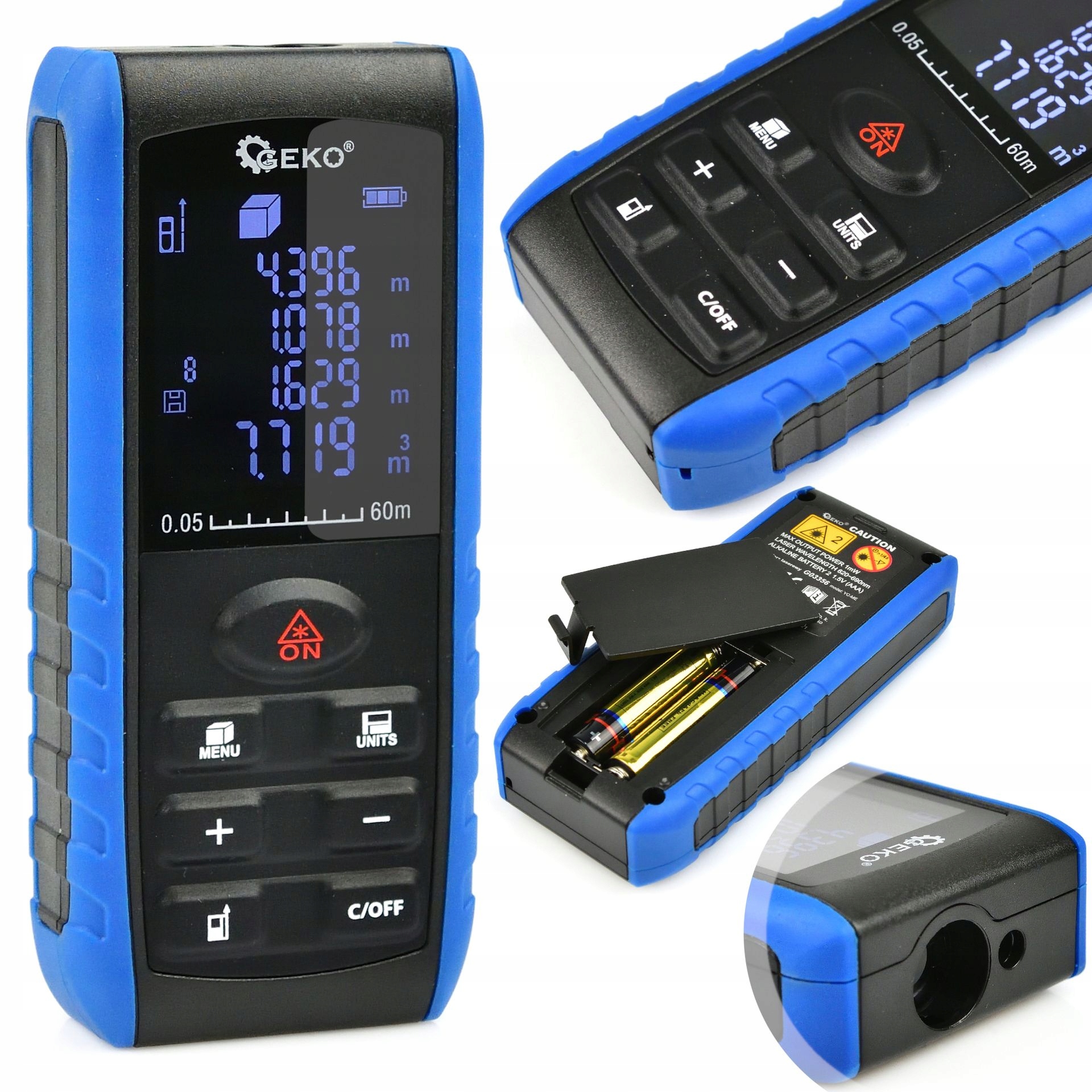 

Dalmierz Laserowy Miernik 60M Miara LCD Hd Geko