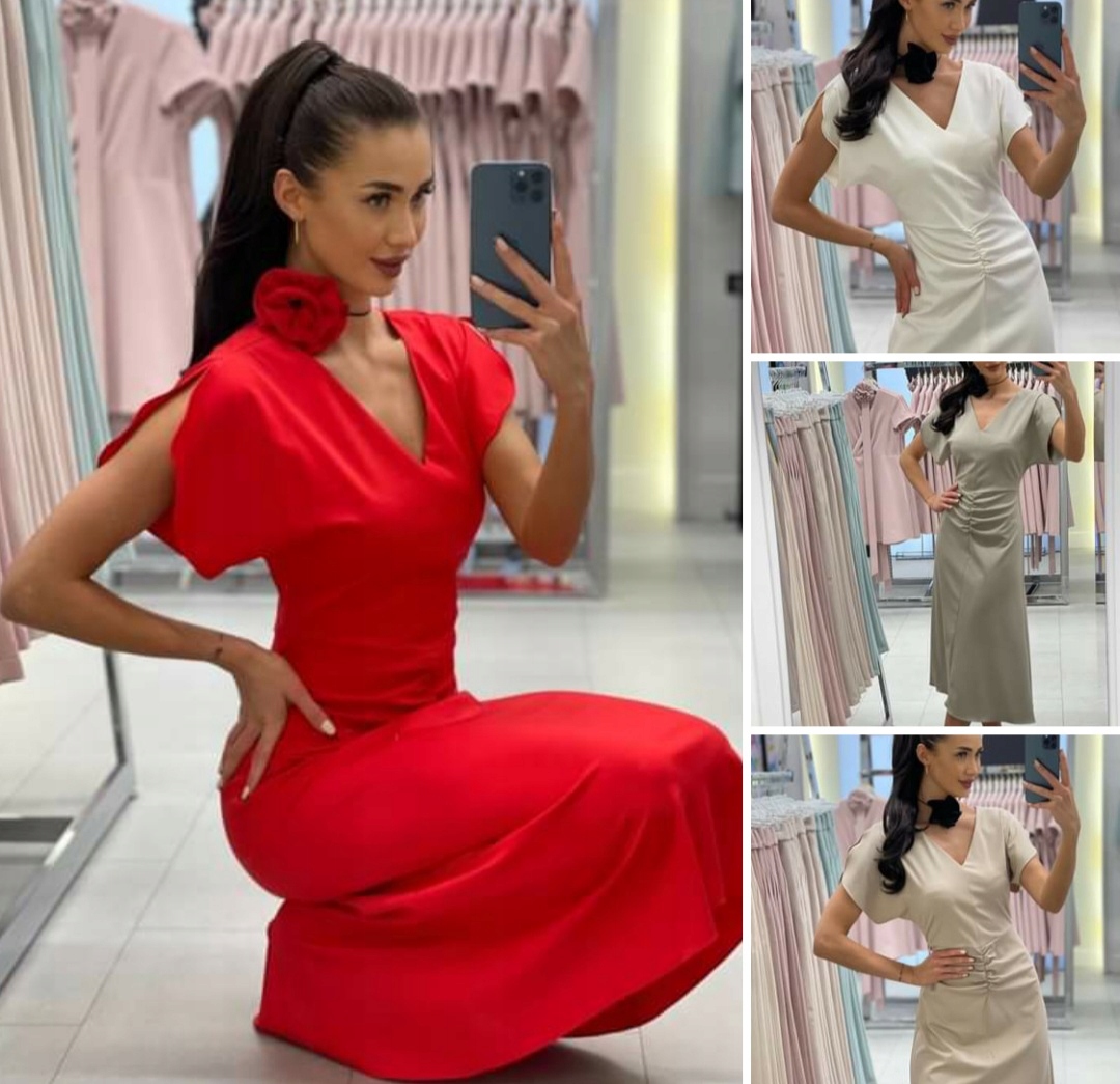 Šaty Béžová z měkké pleteniny 0970 Lalous vel M