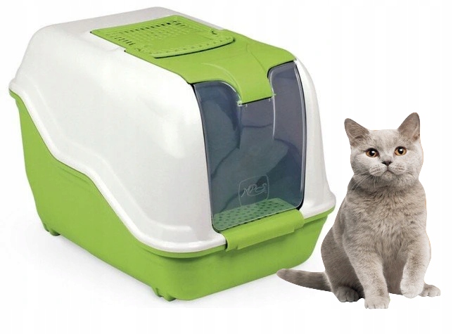 Levně Toaleta pro kočky krytá na stelivo Netta 54x39x40