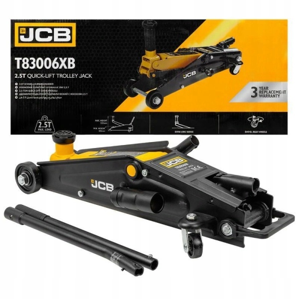 Hydraulický zdvihák 2,5t typu žaba jcb 150-530mm jc JCB-T83006XB Forsage