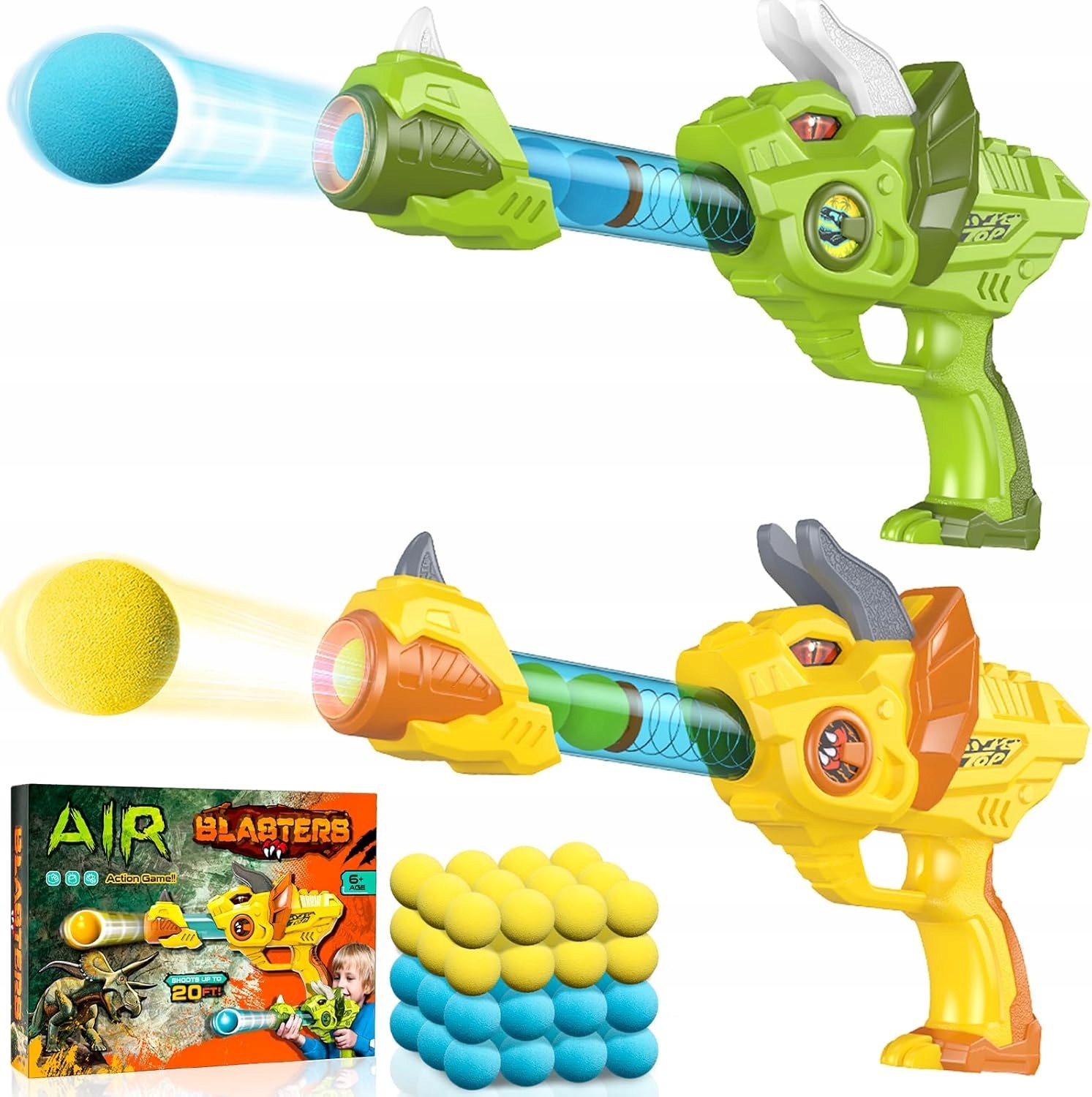 2 x PIŠTOĽ NA STREĽBU Z PENOVEJ GULE DINOSAUR