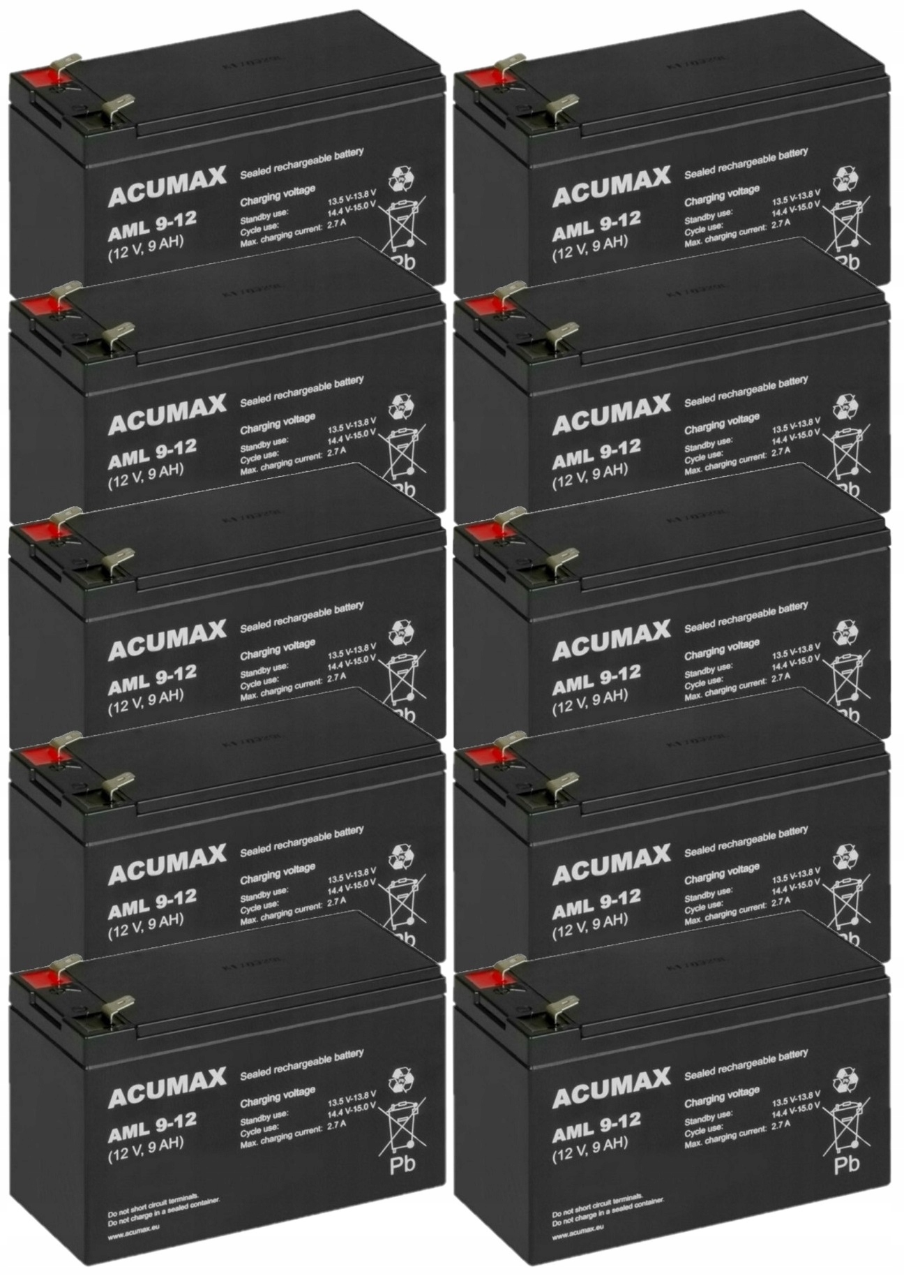 SYBT3 ZESTAW AKUMULATORÓW DO UPS 10x AML 9-12