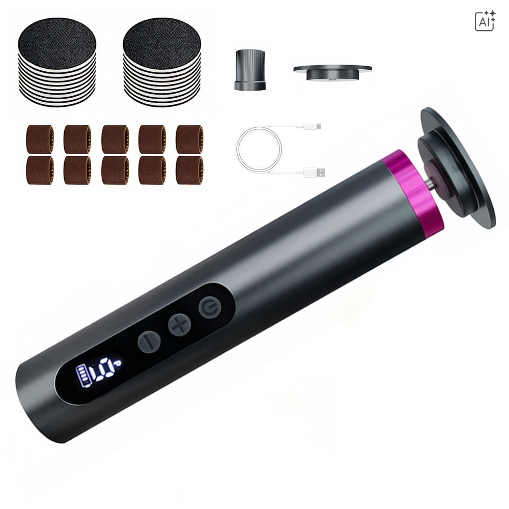 Pilník na paty, bezdrátový Usb nástavce na bruska, struhadlo na nohy