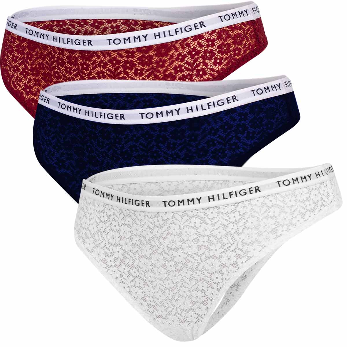 Tommy Hilfiger Tanga Dámské Kalhotky 3P Thong vel. Xs