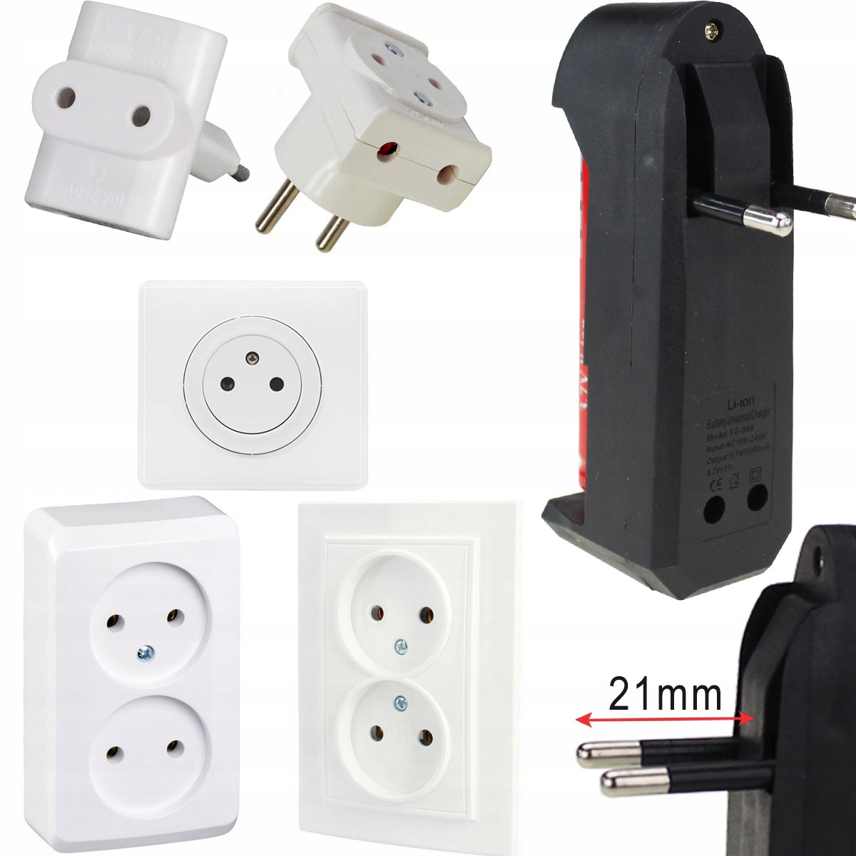 LATARKi LED Zestaw TAKTYCZNA AKUMULATOROWA LED CREE XM-L T6 i Q5 ZOOM 4 szt Materiał inny