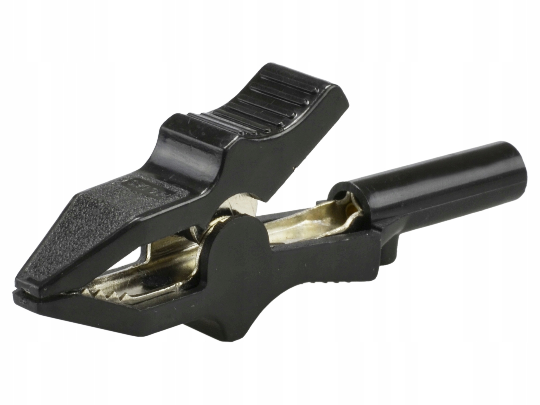 Krokodylek izolowany z gniazdem banan czarny 80mm