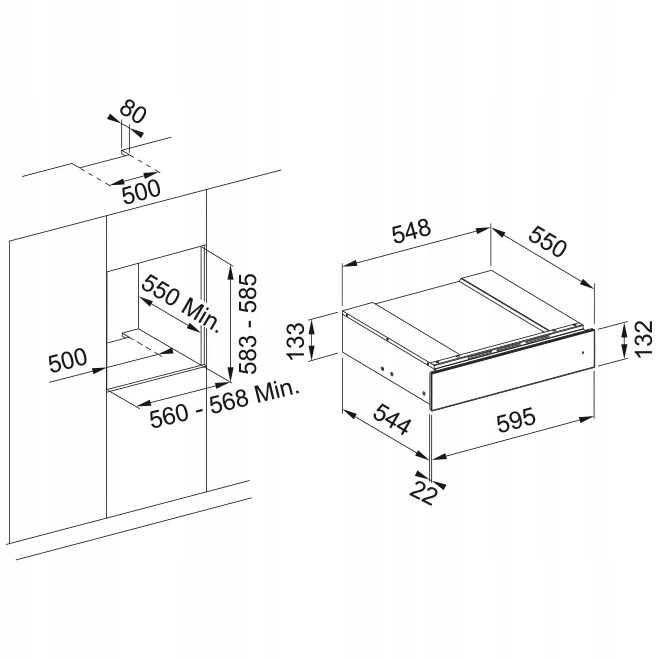 Szuflada do podgrzewania Franke Mythos FMY 14DRWBK Kod producenta 131.0640.710
