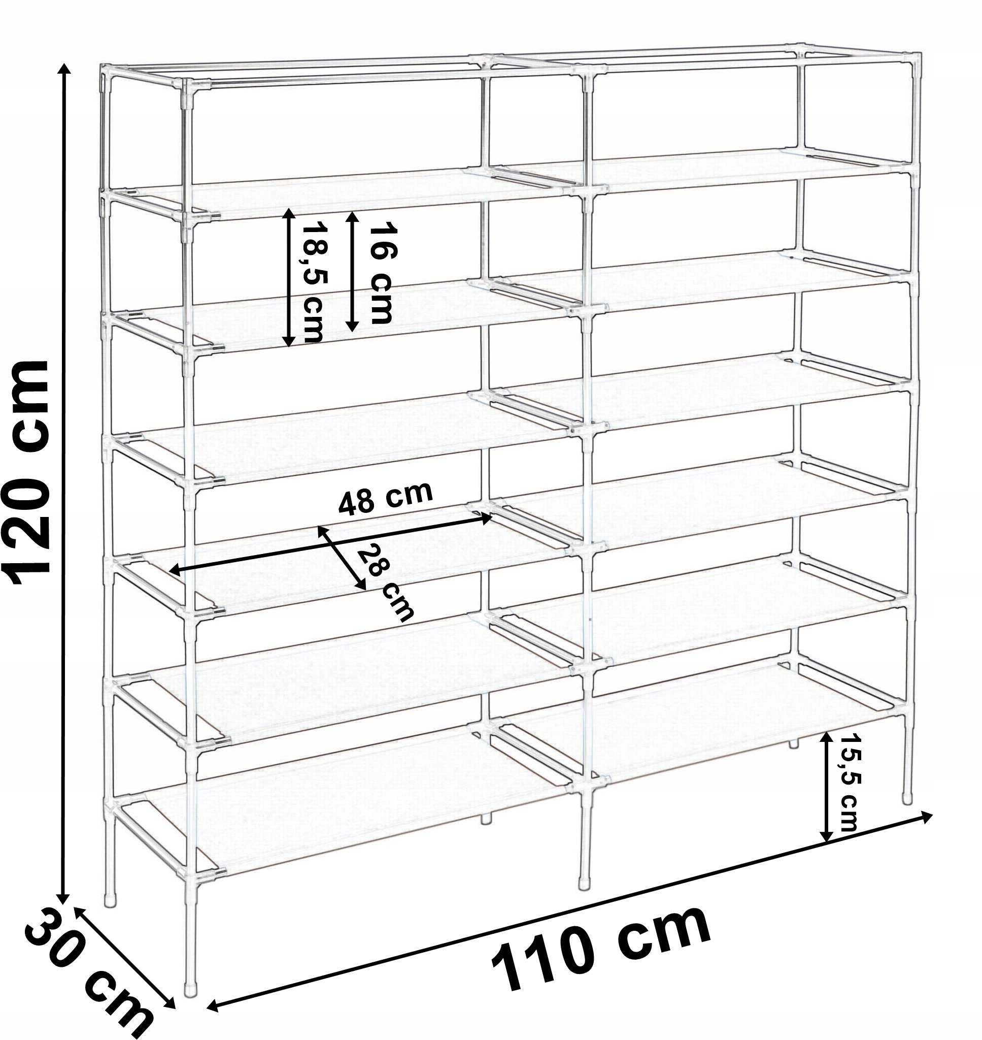 SZAFA NA BUTY TEKSTYLNA MATERIAŁOWA SKŁADANA SZAFKA ORGANIZER GARDEROBA Kod producenta 5902340329979