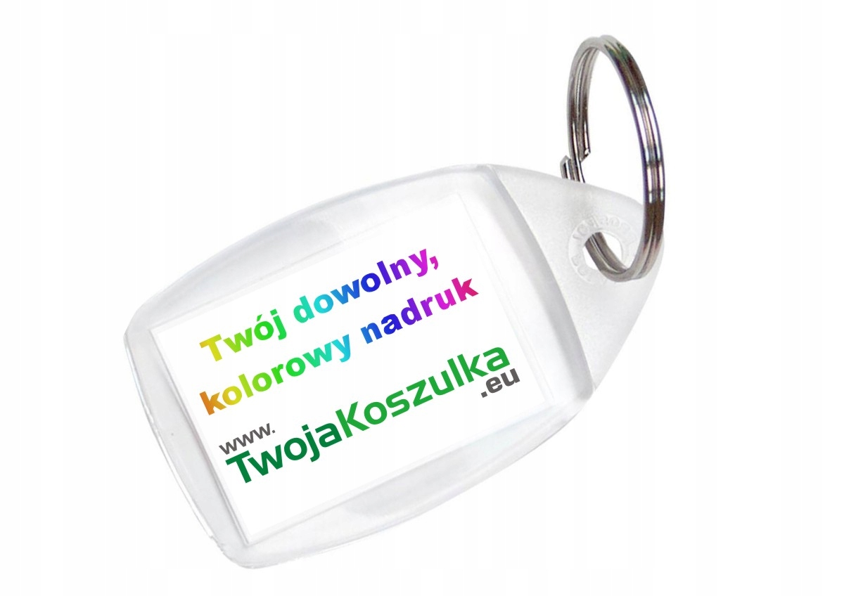 

brelok z Twoim nadrukiem tani prezent, upominek