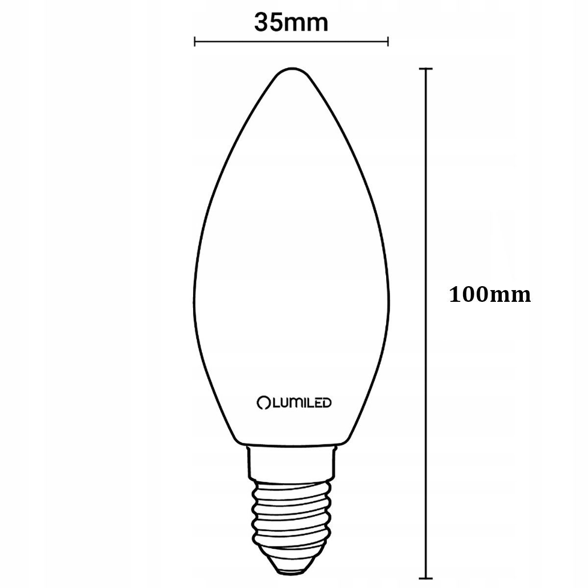 6x Żarówka LED E14 7W = 60W 3000K FILAMENT LUMILED Napięcie (V) 230V