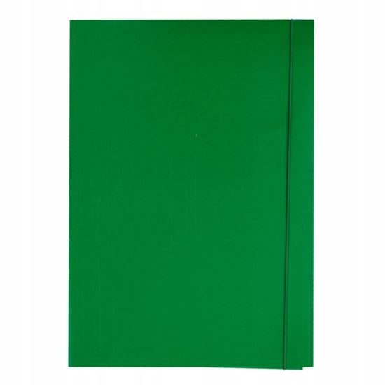 

Teczka z gumką A4 zielona lakierowana 320g