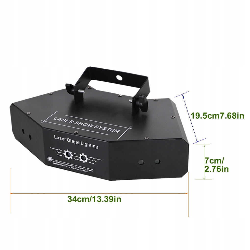 6 OBIEKTYW RGB RUCHOME WIĄZKI ŚWIATŁA LASEROWE RAY Kod producenta 123456