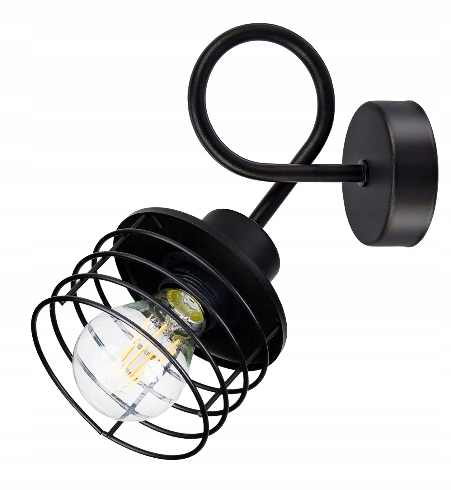 

Lampa Kinkiet E27 ścienny stały loft drut Sprężyna