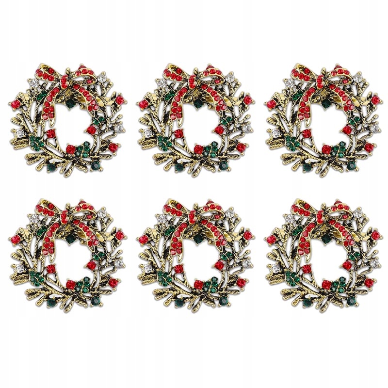 

6 Sztuk Pierścieni do Serwetek Bożonarodzeniowych