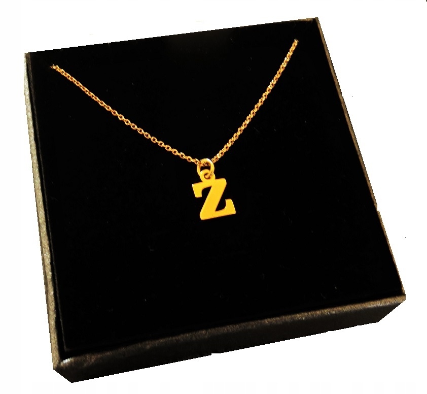

Złoty Naszyjnik łańcuszek literka z literką Z 925