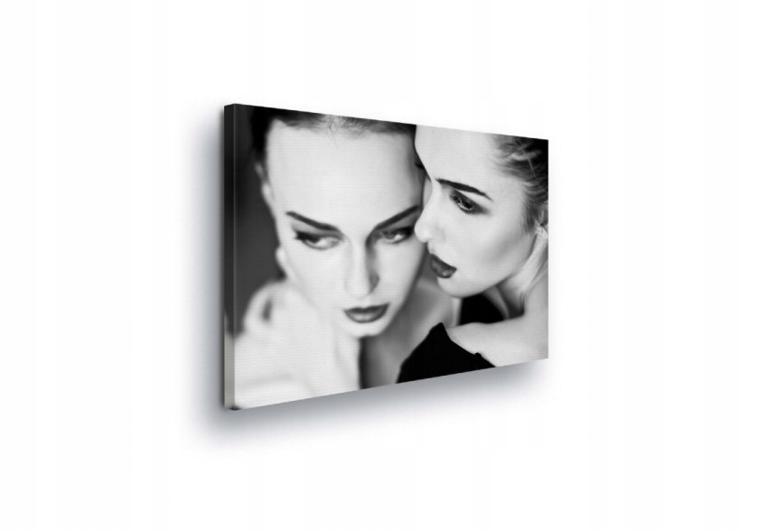 Obraz 80x60 Portrét černobílé tváře žena intimita emoce světlo