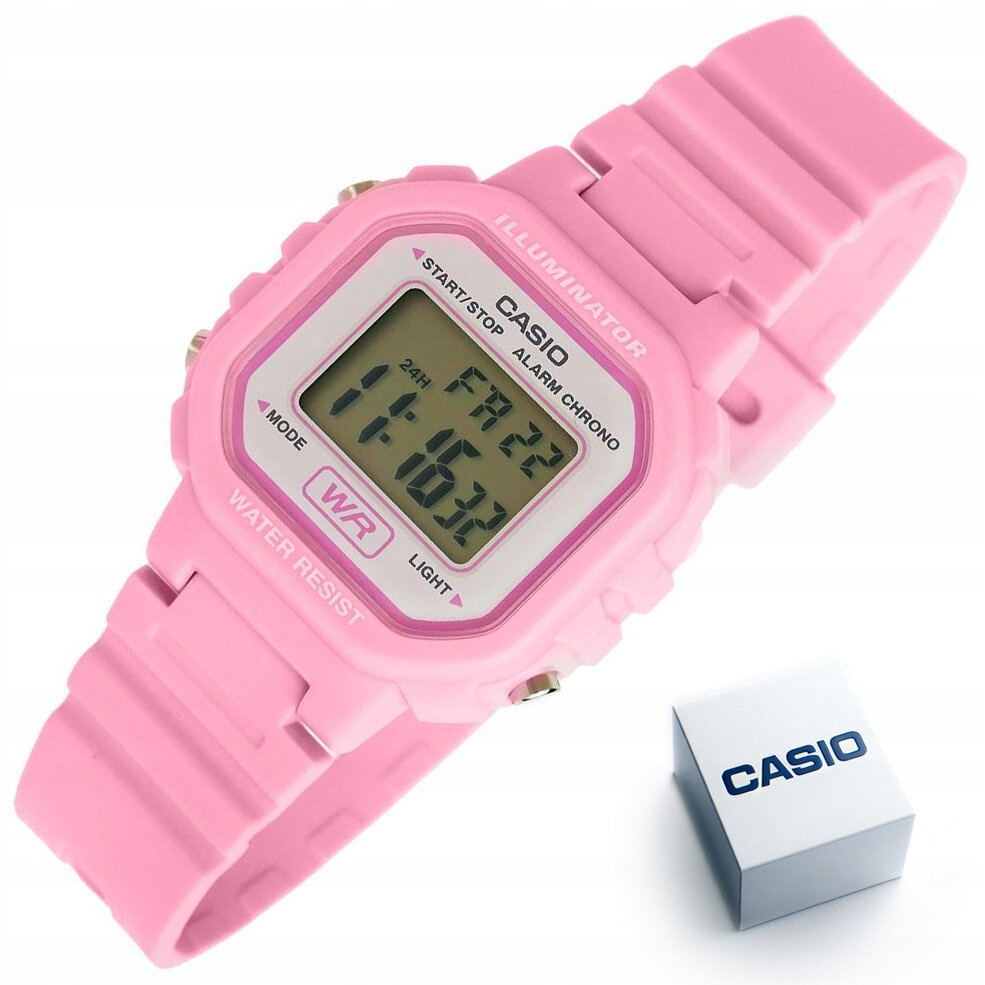 Dámské Hodinky Casio LA-20WH-4A1 Retro Sportovní Růžové Alarm Stopky Box